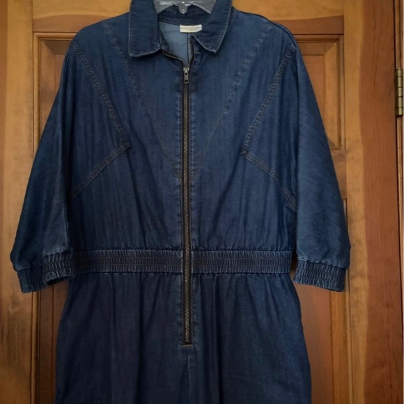 Eva Mendes New York & Company Women’s Denim Jumpsuit Size: 16 - Picture 2 of 11